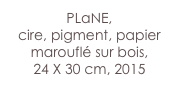 PLaNE,
cire, pigment, papier marouflé sur bois,
24 X 30 cm, 2015