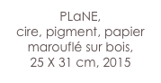 PLaNE,
cire, pigment, papier marouflé sur bois,
25 X 31 cm, 2015