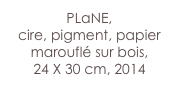 PLaNE,
cire, pigment, papier marouflé sur bois,
24 X 30 cm, 2014
